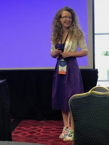 Margaret presenting at the Festival of Learning in 2018